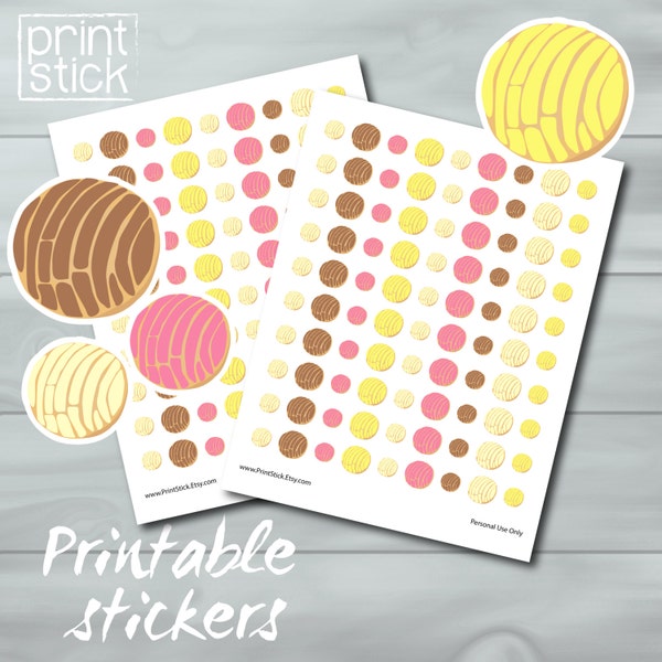 Conchitas Pan Dulce Planner Stickers PRINTABLE Perfect for your Erin Condren Planner or any other planner or notebook. Or for Scrapbooking!