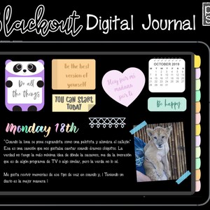Black Digital Planner iPad Planner GoodNotes Blackout Digital Planner LANDSCAPE Tablet Planner GoodNotes Planner