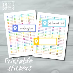 Geo Lage Planner Sticker - druckbare JPG - perfekt für den Erin Condren Planner oder andere Planer oder Notebook!