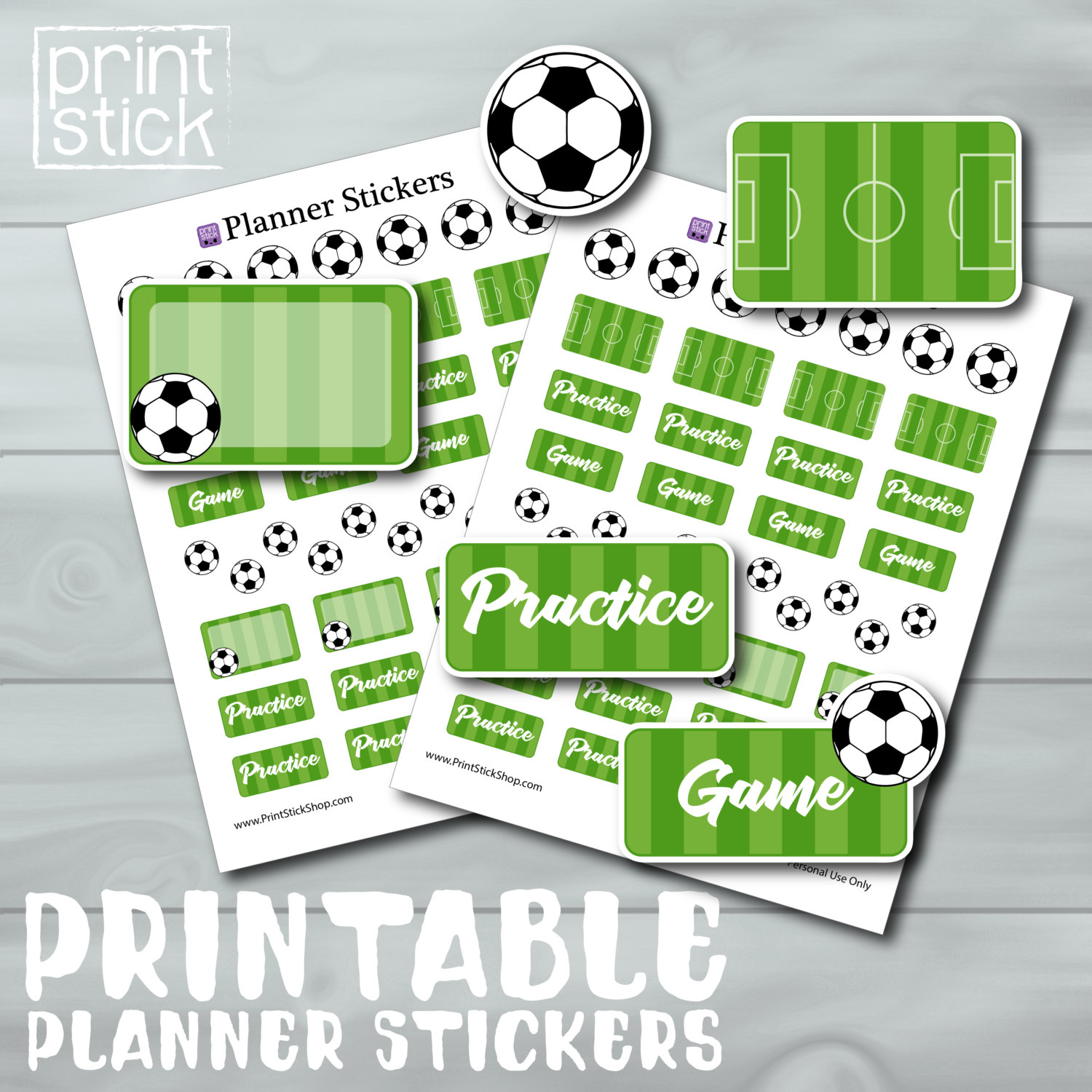 Football Stickers Soccer Decorative Stickers Soccer Ball Stickers Soccer Planner Stickers Sports Stickers Game Day Planner Stickers