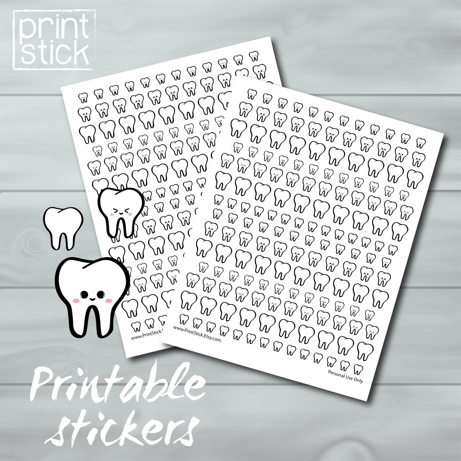 dentist printable stickers perfect for your erin condren etsy israel