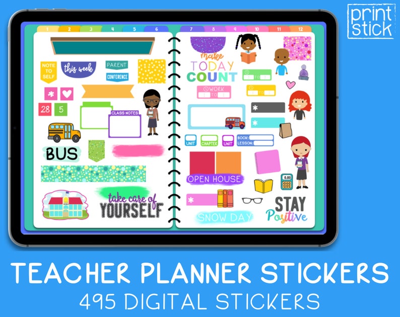 Digital Teacher Planner Ipad Planner Goodnotes Planner Digital Etsy