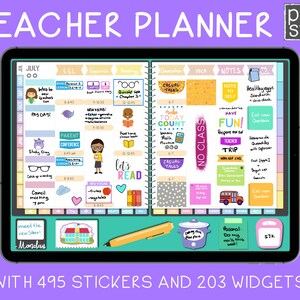 Teacher Planner Digital for iPad Planner GoodNotes Planner Digital Stickers Digital Planner Tablet Planner GoodNotes Planner