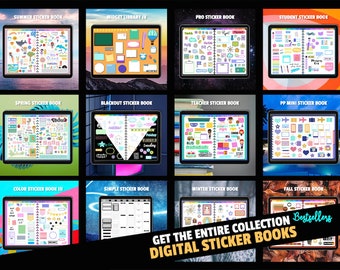 Digital Planner Stickers MEGA Bundle - Buy ALL of PrintStick's Bestselling sticker books and widget libraries! GooodNotes ready + PNGs