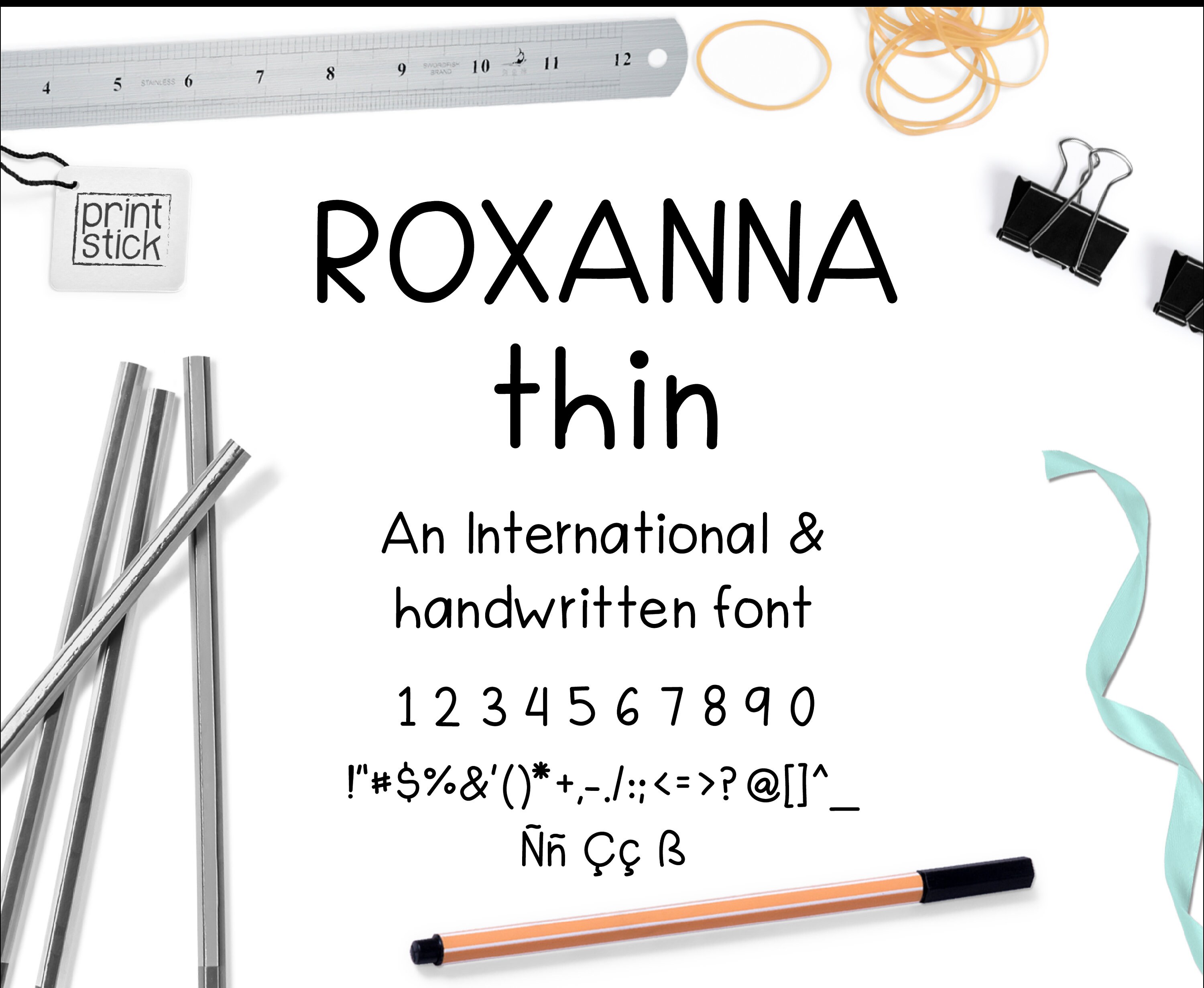 Roxanna Thin Handwritten Font: OTF, TTF (Personal Use)