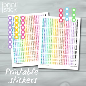 Checklist Planner Stickers Different Sizes - PRINTABLE Sheet (.jpg) Perfect for your Erin Condren or Happy Planner!