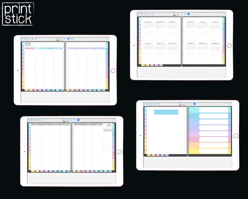 Student Planner Ipadgoodnotes UNDATED Digital Planner Etsy