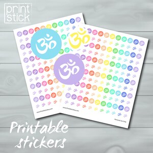 Lo Yoga OM Planner adesivi PRINTABLE - meditazione - perfetto per il vostro pianificatore di Condren Erin o qualsiasi altri planner o notebook!