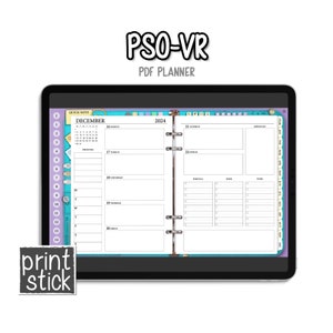 2024 PrintStick Organizer VR Digital Planner Notebook Journal for GoodNotes, Noteshelf, Notability, ZoomNotes. iPad image 3