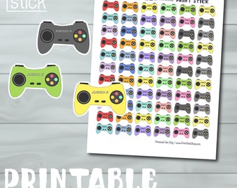 Video Game Planner Stickers - Printable Stickers - Perfect for your Erin Condren Planner or any other planner or notebook !