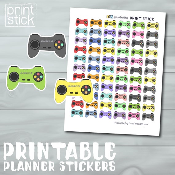 Video Game Planner Stickers Printable Stickers Perfect for | Etsy