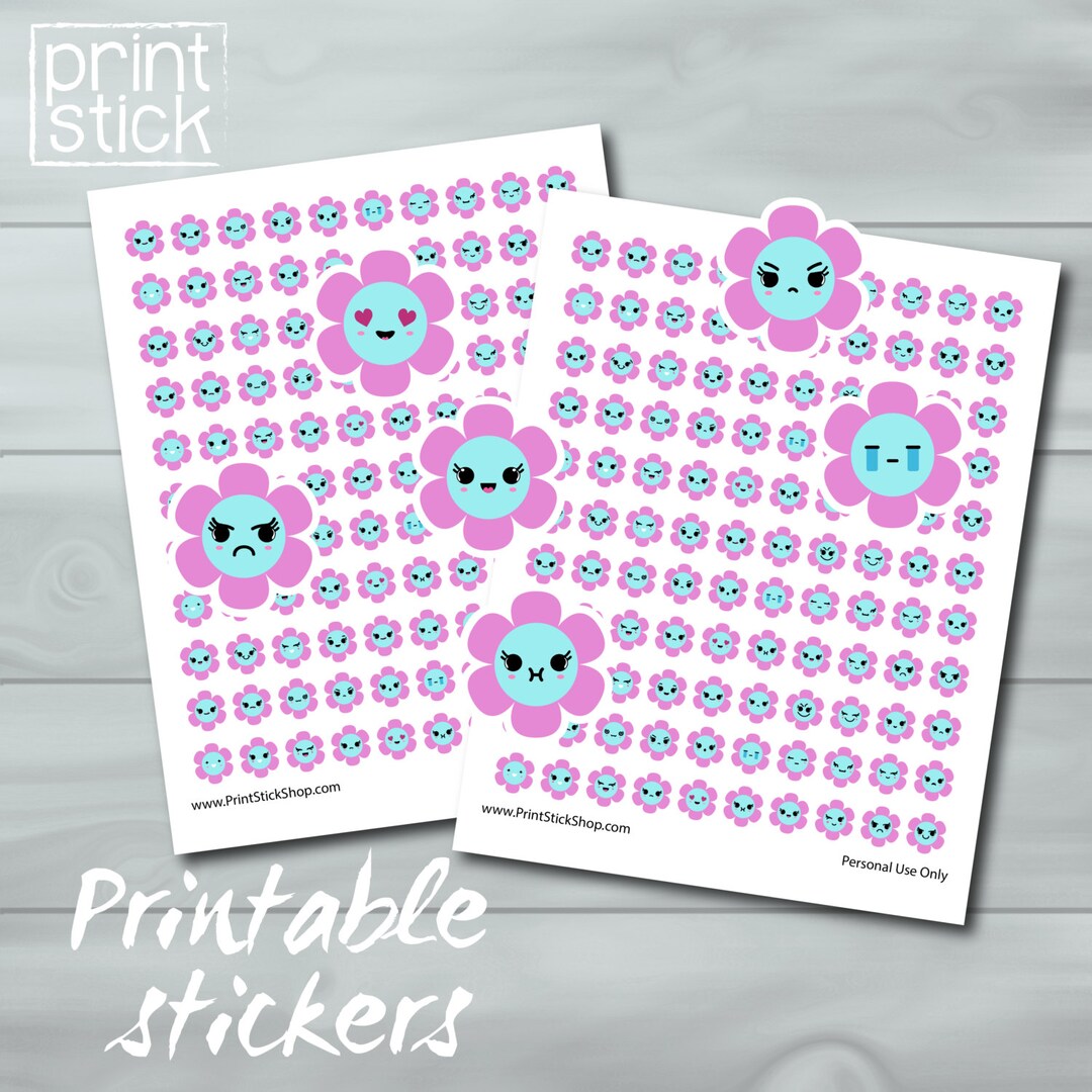 Emoticon Moods Planner Stickers PRINTABLE .jpg Perfect for Your Erin ...