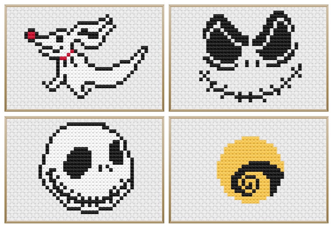 PDF Pattern - Set of 4- Halloween Cross Stitch Patterns - Etsy