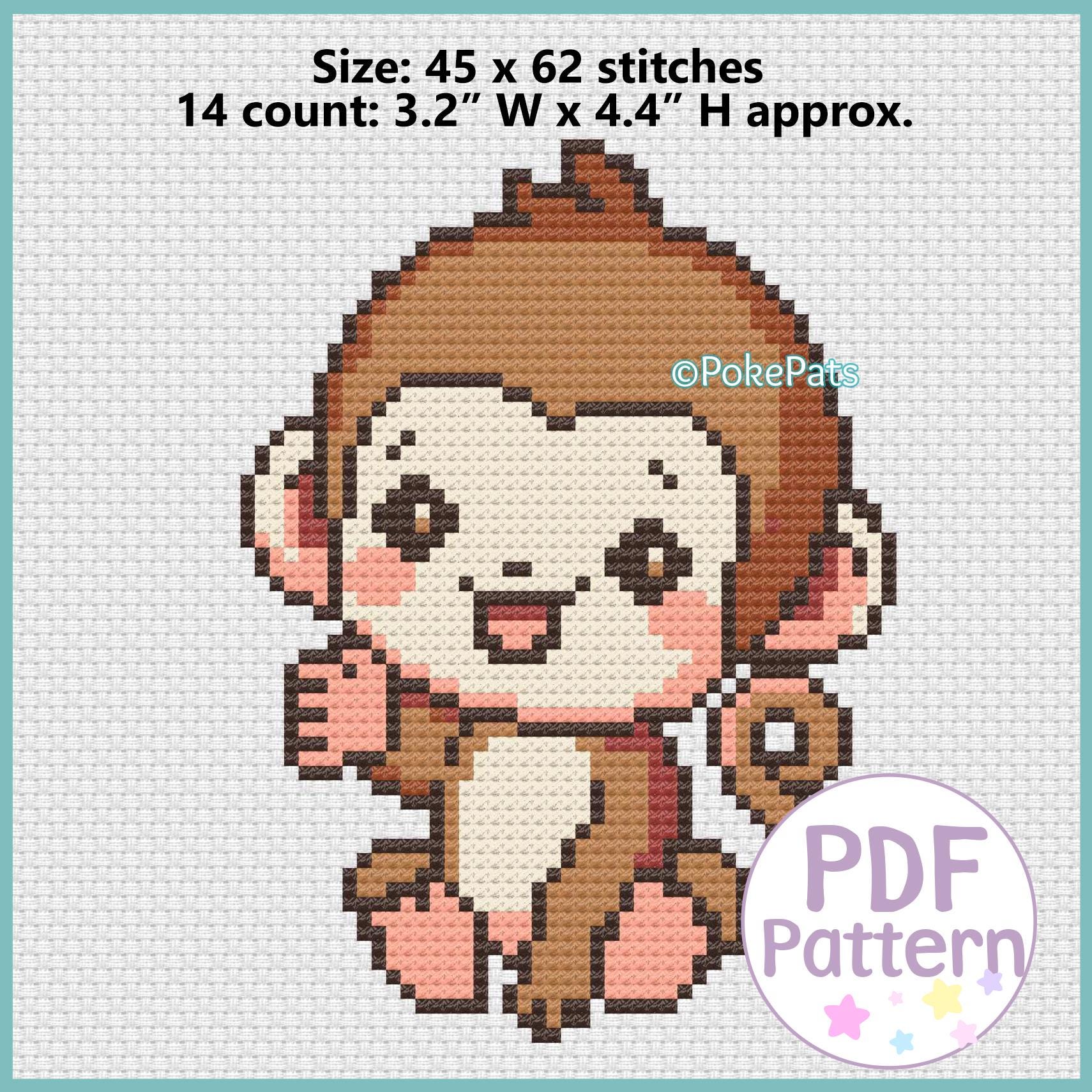 Cute Monkey Cross Stitch Pattern PDF - Instant Download - Small Cross ...