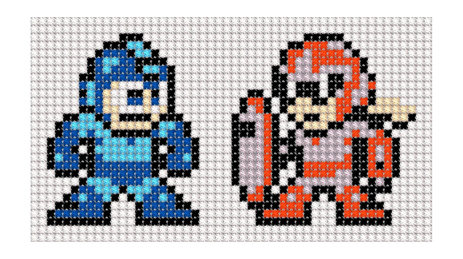 Mega Man Pattern Megaman and Protoman - Cross Stitch PDF Pattern - Etsy