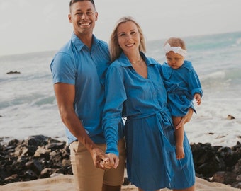BUTTON DRESS | Mommy & Me Dress | Matching Dress | Matching Family Outfit | Daddy and me Outfit | Button Down Dress | Mom Daughter Dress