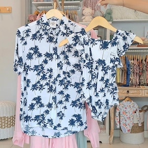 Daddy & Me matching Outfit, Father and Daughter matching Outfit, Matching Shirt, Tropical shirt, Fathers day Gift, Dad Gift, Dad Outfits