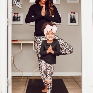 Mommy and Me Leggings, Mommy Daughter Outfit, Mommy and Me Sets, Mommy and Baby Matching, Leopard leggings, animal print leggings, mom gift