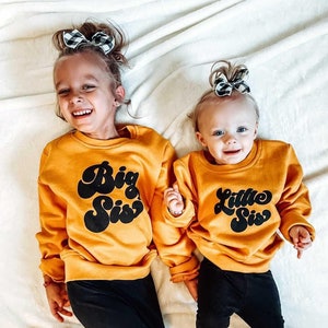 Bruder & Schwester Outfit, Geschwister Outfit, Lil Bro Sweatshirt, Big Sis Sweatshirt, Großer Bro Pullover, Lil Sis Pullover, Passender Pullover