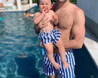 Father Son Matching Swim Trunks, Father & Son Matching Swimsuit, Dad and Son Matching Swim Trunks, Father Son Matching Outfit, Dad Gift