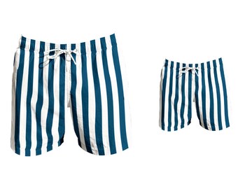 dad and lad matching swim shorts