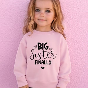 Big Sister Toddler Sweatshirt | Sister Toddler Crewneck Pullover | Pregnancy Announcement Crewneck | Cute Kids Pullover | Big Sister Gift