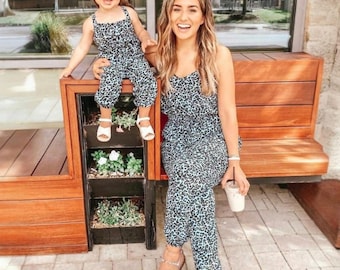 Mommy and me outfits, Mommy & Me Leopard Jumpsuits, Mommy and Me matching outfits, Mom Daughter Outfits, Mother Daughter, Mother&#39;s day gift