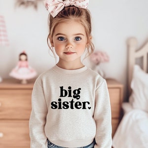 Big Sister Toddler Sweatshirt | Sister Toddler Crewneck Pullover | Pregnancy Announcement Crewneck | Cute Kids Pullover | Big Sister Gift