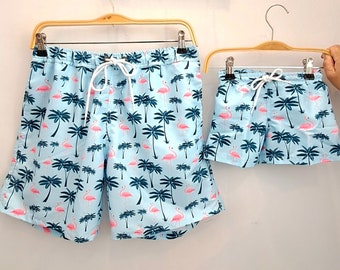 Father Son Matching Swim Trunks, Father and Son Matching Swimsuit, Dad and Son Matching Swim Trunks, Father Son Matching Outfit, Dad Gift