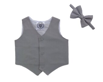 Boys Vest, Boy Waistcoat, ring bearer Vest, Pageboy Vest, Boys Suit Vest, Linen Vest, Cotton Vest, Toddler Boy Vest,Newsboy Vest,Boy Baptism