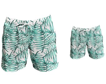 dad and lad matching swim shorts