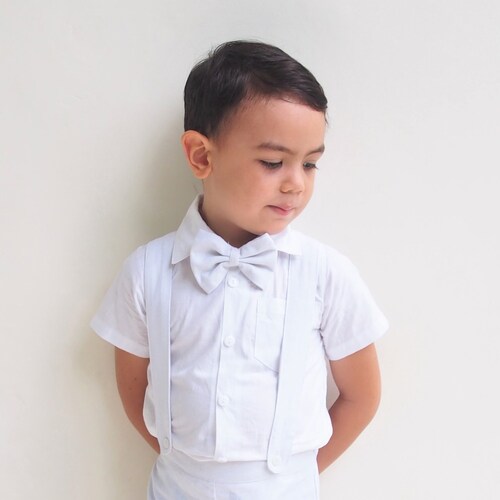 Boy White Dress Shirtboy Button Shirt Ring Bearer Outfitboy Etsy