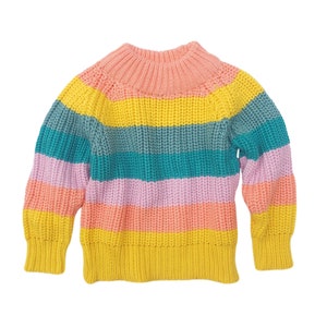 Rainbow knitted Jumper, Knitwear Baby Jumper, Kids Knitwear Sweater,Baby knitted Sweater,Baby Girl Jumper, Baby Boy Jumper, Matching sweater