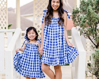Mommy and Me dresses | Mommy and Me matching outfits | Mommy & me outfits | Mom Daughter Dress | 4th July Matching Dresses | Gingham Dress