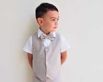 Boys Vest, Boy Waistcoat, ring bearer Vest, Pageboy Vest, Boys Suit Vest, Linen Vest, Cotton Vest, Toddler Boy Vest,Newsboy Vest,Boy Baptism