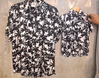 Father and son matching shirts - Hawaiian, Father and Son Outfit, Hawaiian shirts, dad and son shirts, matching Outfits, Gift for him,