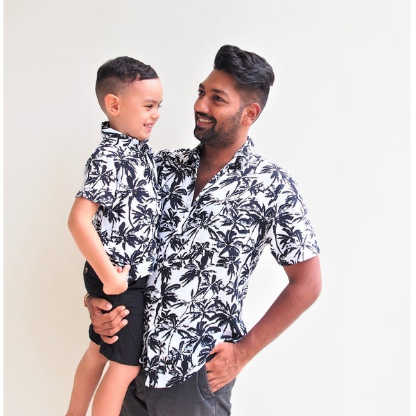 Father and son matching shirts - Hawaiian, Father and Son Outfit, Hawaiian shirts, dad and son shirts, matching Outfits, Gift for him,