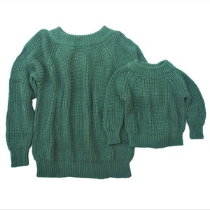 Mommy and me Outfit,Olive knitted Jumper,Knitwear Jumper,Knitwear Sweater,Baby knitted Sweater,mother daughter matching,Matching sweater