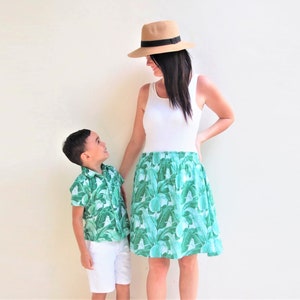 mom and son matching summer outfits