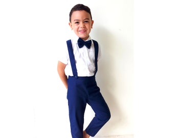 navy blue ring bearer outfit