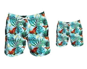 Father Son Matching Swim Trunks, Father & Son Matching Swimsuit, Dad and Son Matching Swim Trunks, Father Son Matching Outfit, Dad Gift