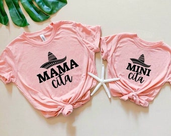 Mamacita T-Shirts, Mama und ich Outfit, Mamacita & Minicita T-Shirts, Mama Tochter T-Shirts, Mama und ich T-Shirts, Mama Geschenk