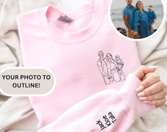 Custom Family Portrait Sweatshirt | Custom Portrait from Photo Sweatshirt | Personalized Family Gift | Custom Gifts | Mother's Day Gift