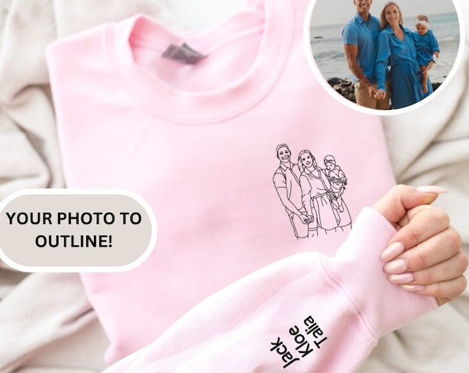 Custom Family Portrait Sweatshirt | Custom Portrait from Photo Sweatshirt | Personalized Family Gift | Custom Gifts | Mother's Day Gift