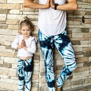 Mommy and Me Outfit, Tie Dye Leggings,mommy and Me Pants,mother Daughter  Matching,mom and Me Leggings,yoga Leggings, Gift for Her, Mom Gift 