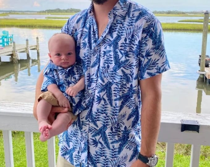 Father and son matching shirts | Daddy & Me matching Outfit | Father and Son Outfit | Tropical shirt | Dad and son shirts | Fathers day Gift