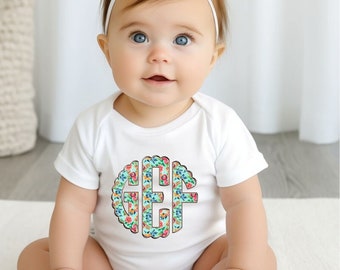 Monogrammed Baby Romper | Personalized Baby Romper | Custumized Baby Romper | Baby Coming Home Outfit |  Personalized Baby Gift | Newborn