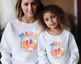 MAMA EMOJI Sweatshirt | Mommy and Me Outfit | Mommy & Me Sweatshirt | Mom matching Sweater | Mom Daughter Outfit | Mothers Day Gift