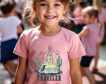 Traveler Kids Tee | Free Sould Kids Shirt | Toddler Girl Shirt | Kids Shirts | Boho Kids Shirt | Beach Kids Tee | Summer Kids T-Shirt