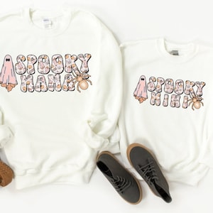 Mama & Mini Sweatshirt, Spooky Mama Sweatshirt,Halloween Mommy and Me Outfit,Mom Daughter Halloween Sweatshirts,Matching Halloween Jumper